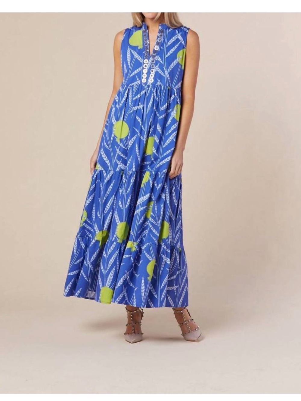 SHERIDAN FRENCH tessa dress in bright blue pom